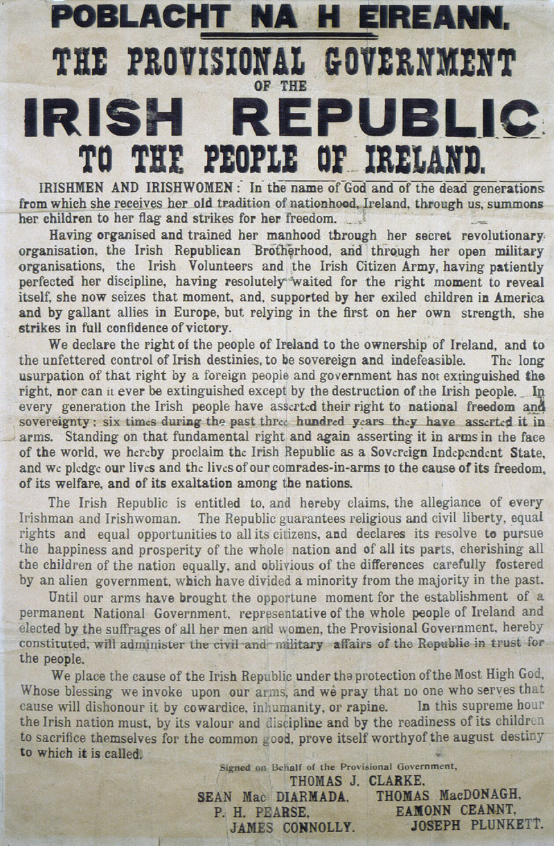 The Proclamation of the Irish Republic 1916