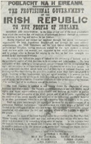 An original copy of the 1916 Proclamation of the Irish Republic